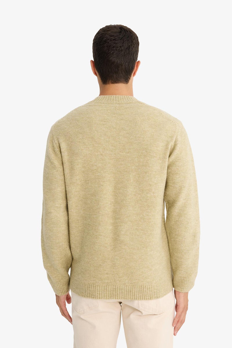 DeFacto Green Man Relax Fit Crew Neck Knitwear Pullover Casual - Image 4